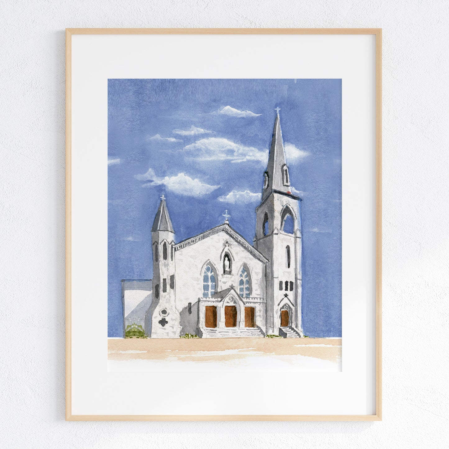 Basilica of Saint Mary Watercolor Art Print