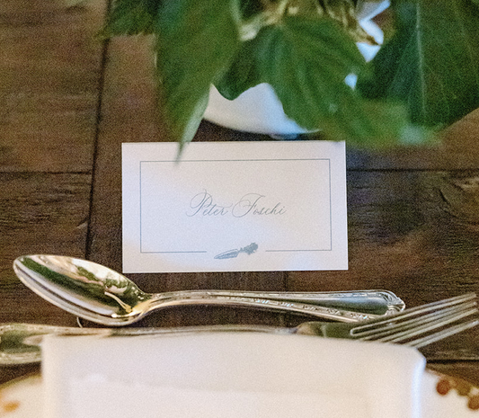 Border Place Cards, Tented