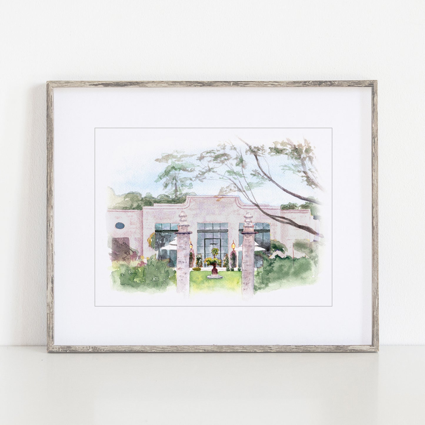 Wrightsville Manor Watercolor Art Print | Wilmington Wedding Venue Keepsake Gift