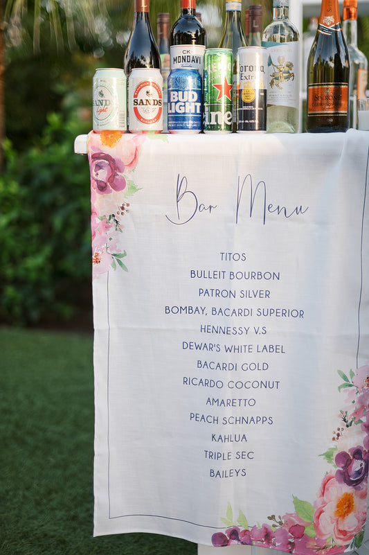 Linen Wedding Sign