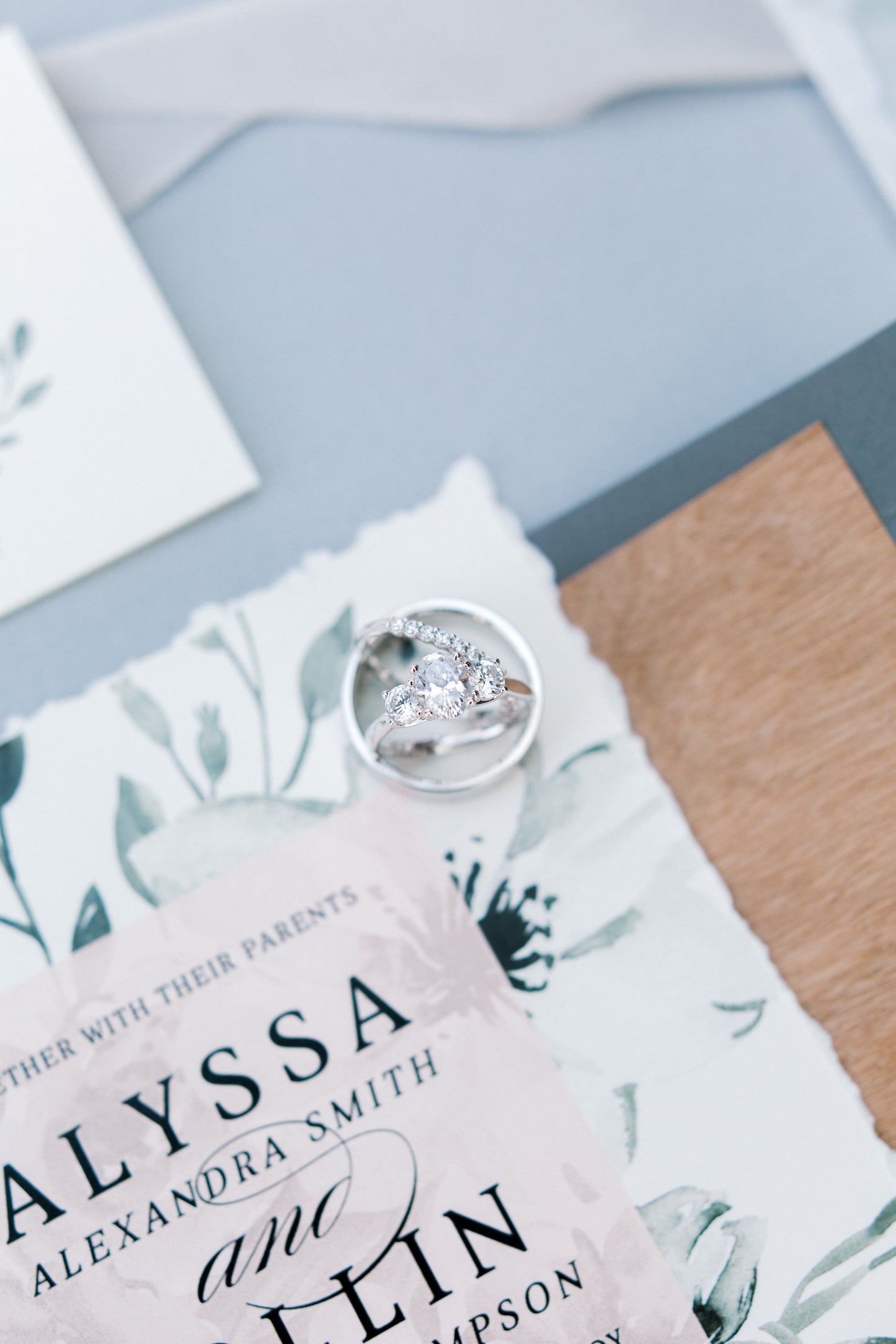 Grey Boquet Save the Dates