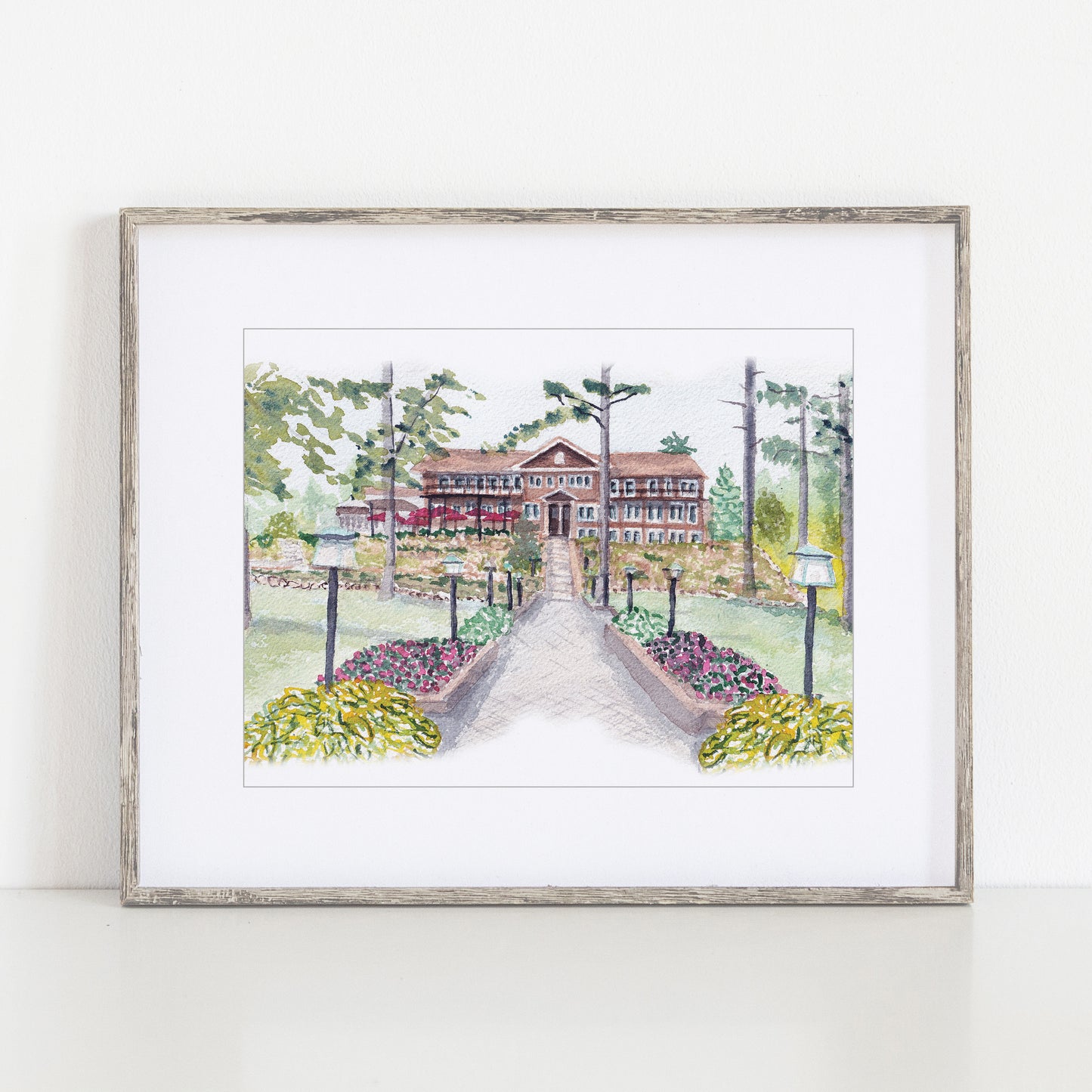 Grandview Lodge Watercolor Art Print, Nisswa, Minnesota