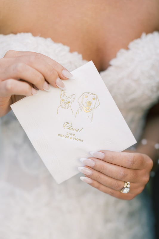 Foil Stamped Cocktail Napkins