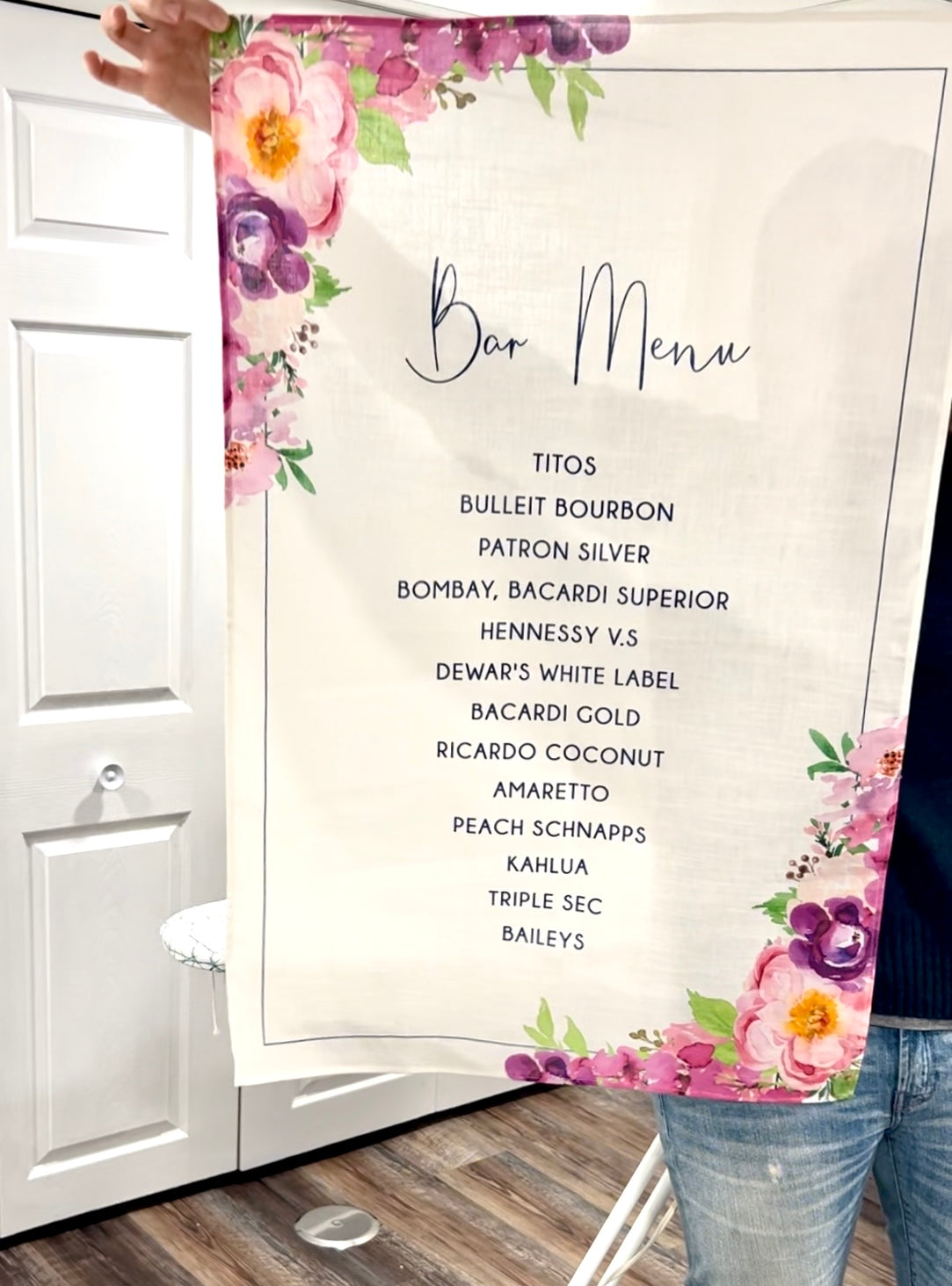 Linen Wedding Sign
