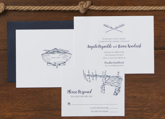 Rowboat Wedding Invitations