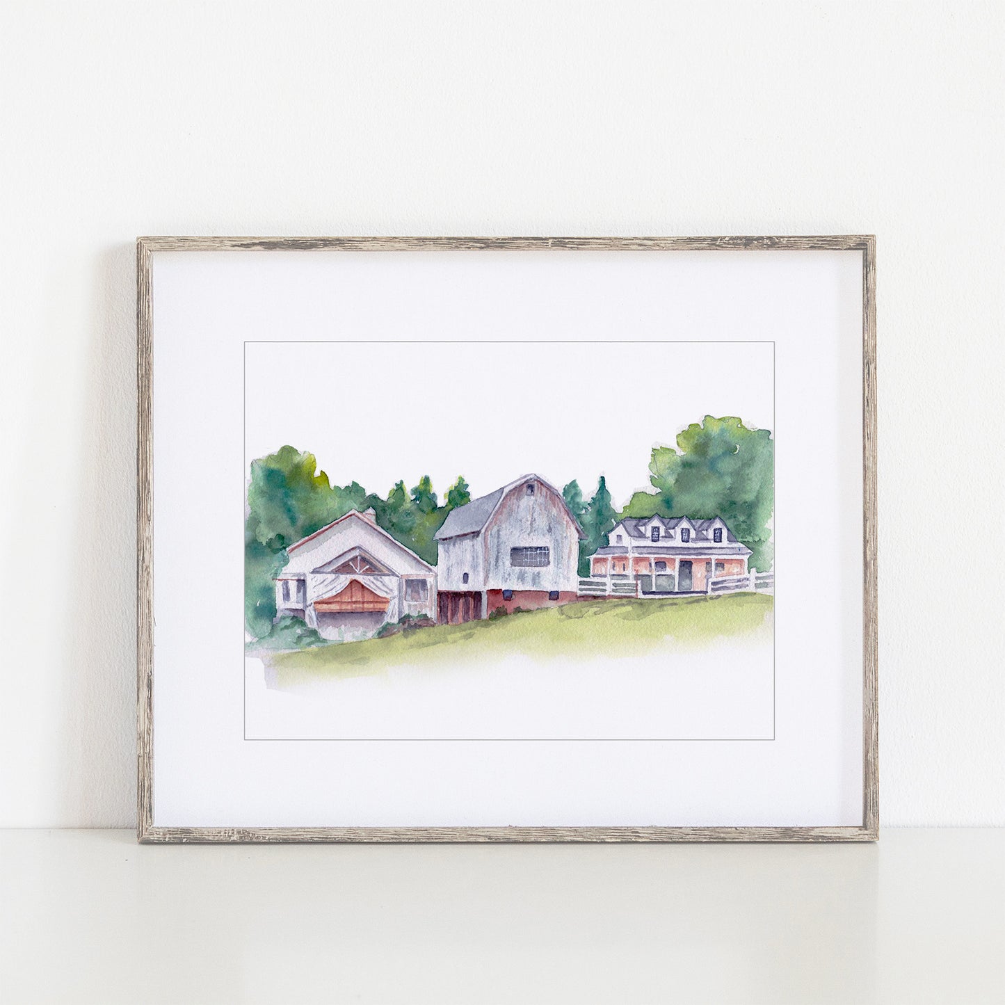 Legacy Hill Farm Watercolor Art Print, Welch, Minnesota