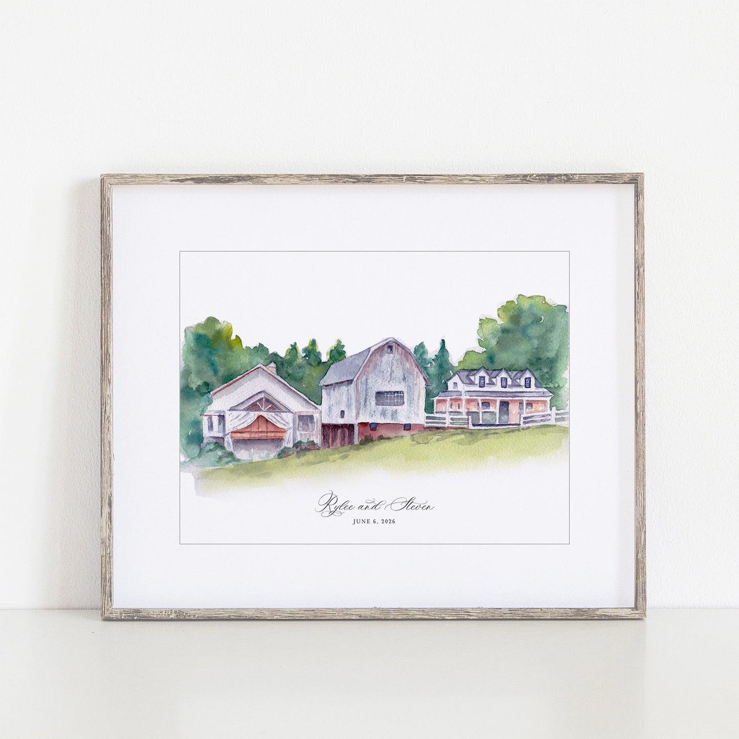 Legacy Hill Farm Watercolor Art Print, Welch, Minnesota