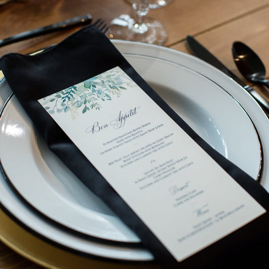 Greenery Dinner Menu