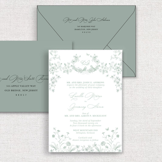 Garden Toile Save the Dates