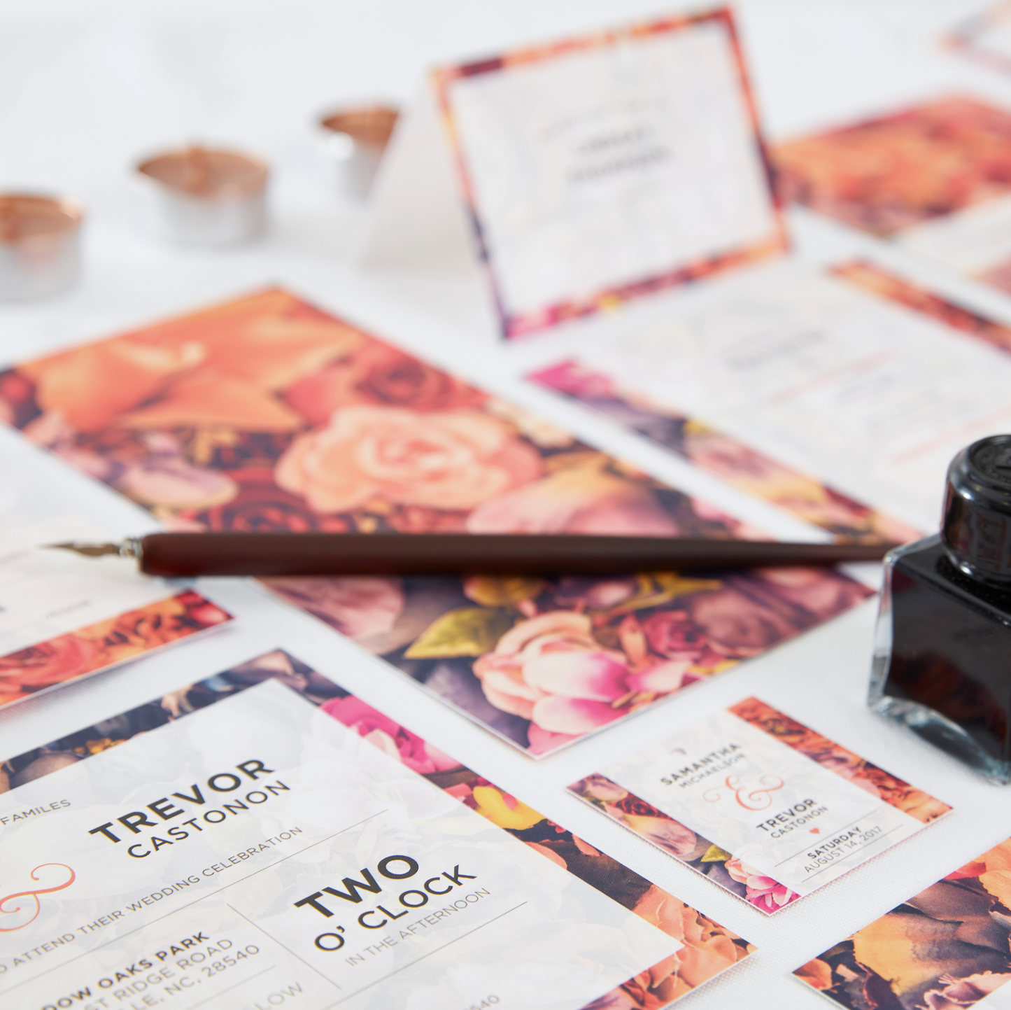 Bright + Bold Floral Save the Dates