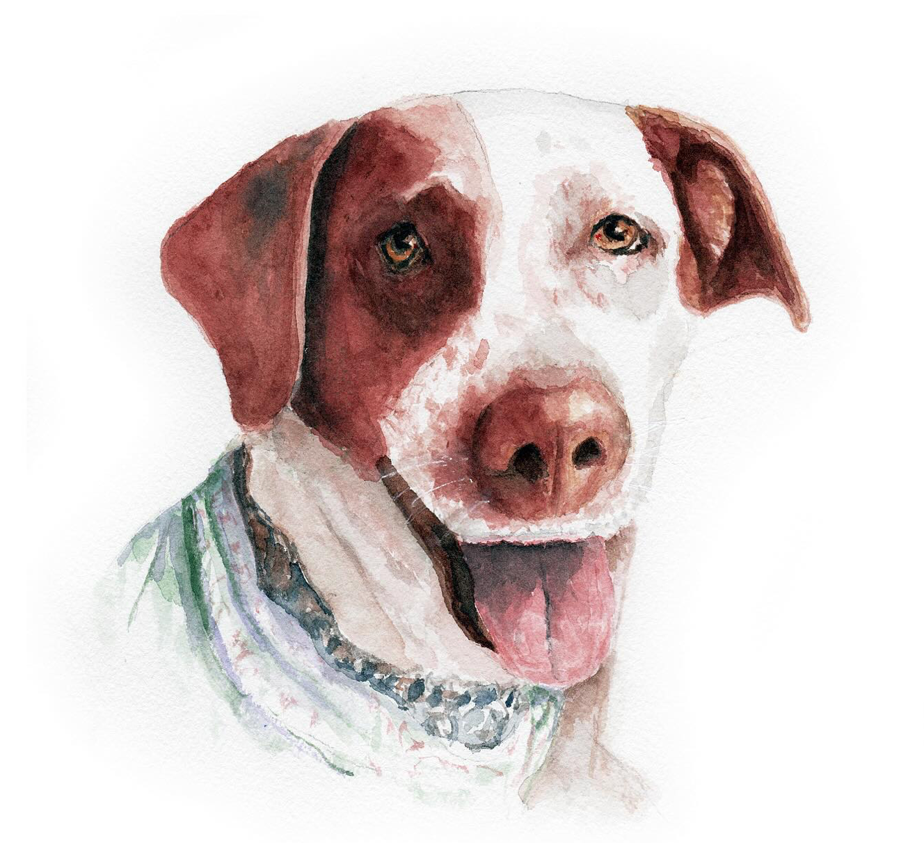 Custom Pet Portrait Watercolor Painting