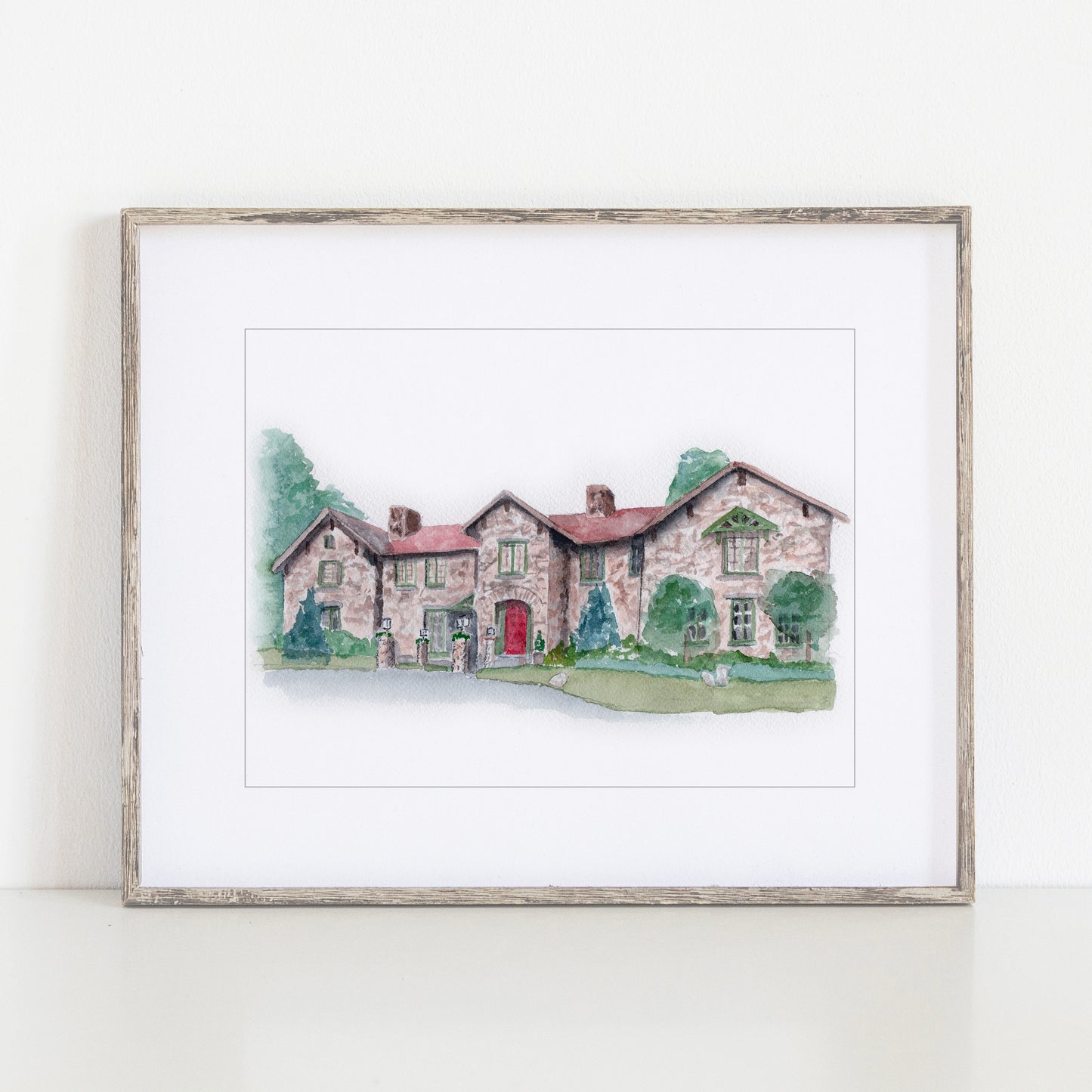 Custom Home Watercolor Painting