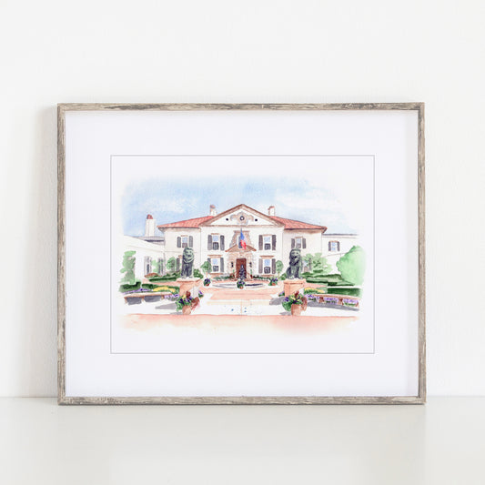 The War Memorial Art Print, Grosse Point, Michigan