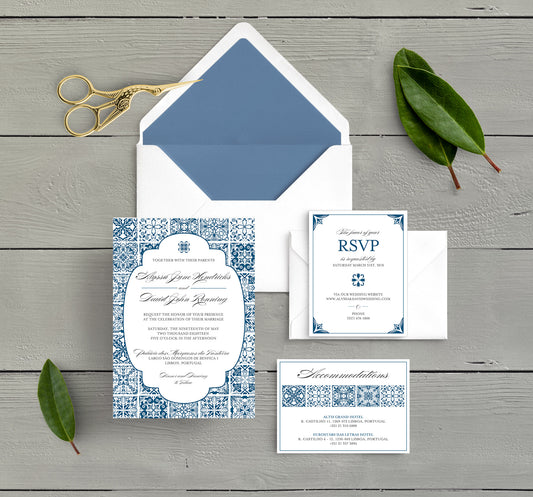 Patterned Tile Invitation