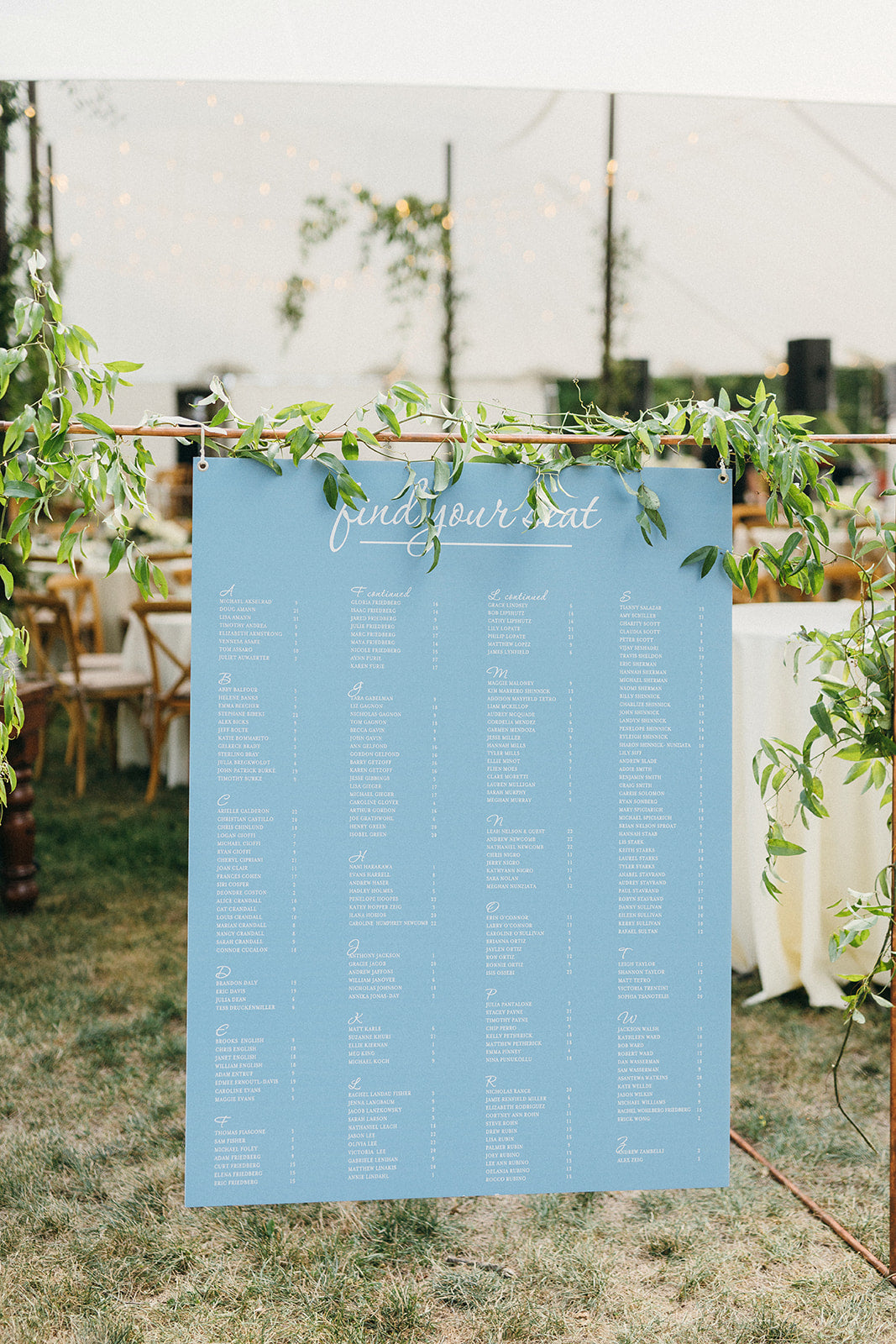 Seating Chart Digital File
