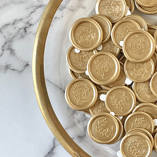 Self-Adhesive Wax Seals - Eucalyptus Design