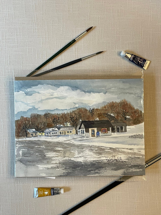 Grand Marais In Winter, Grand Marais Michigan