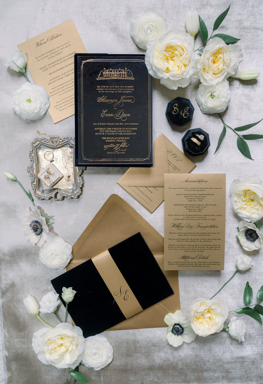 Acrylic With Foil Stamping Invitation Suite Sample