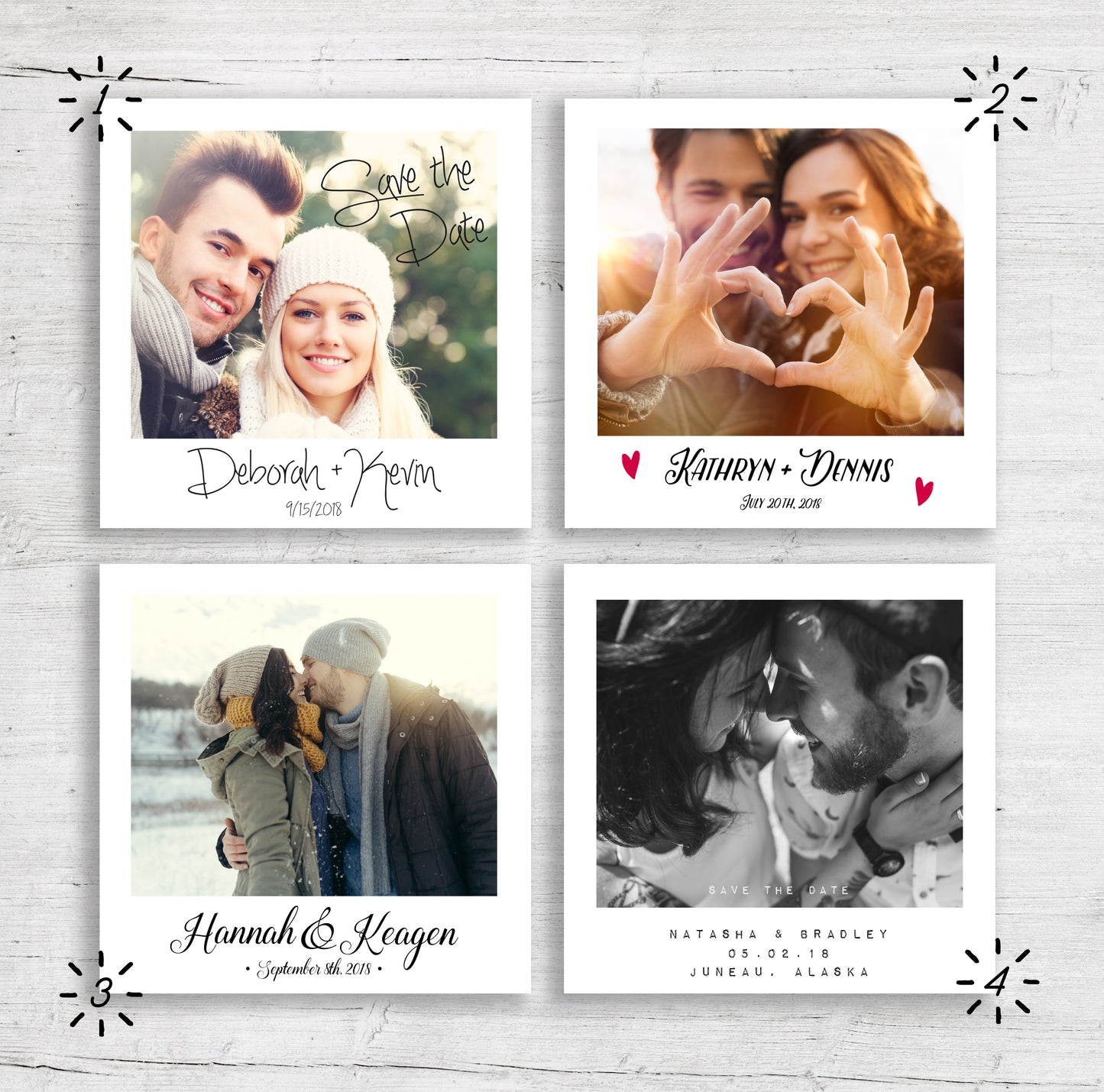 Polaroid Style Photo Magnet Save the Date