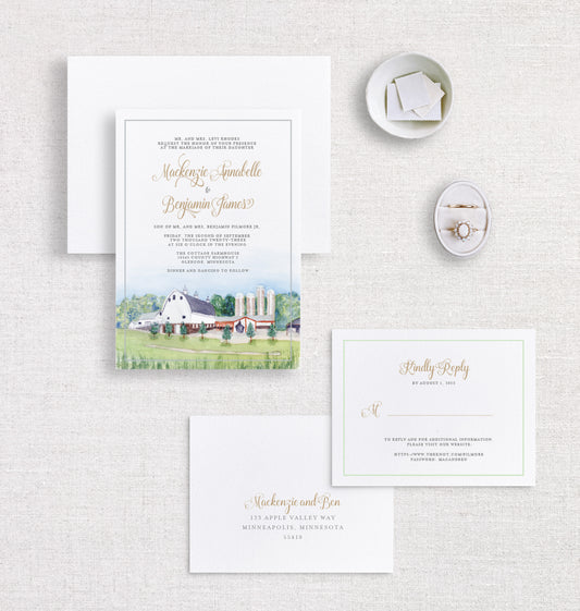 Digital/Flat Printed Invitation Suite Sample