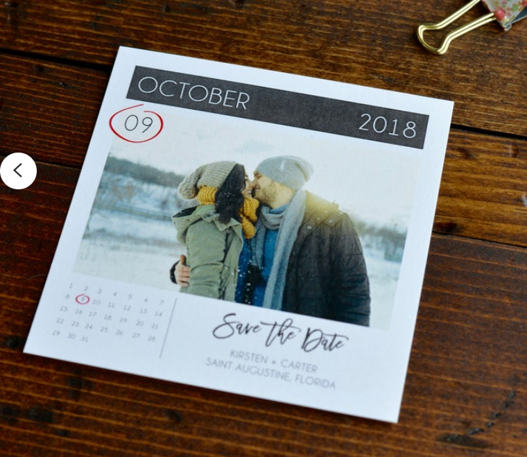 Calendar Photo Magnet Save the Date