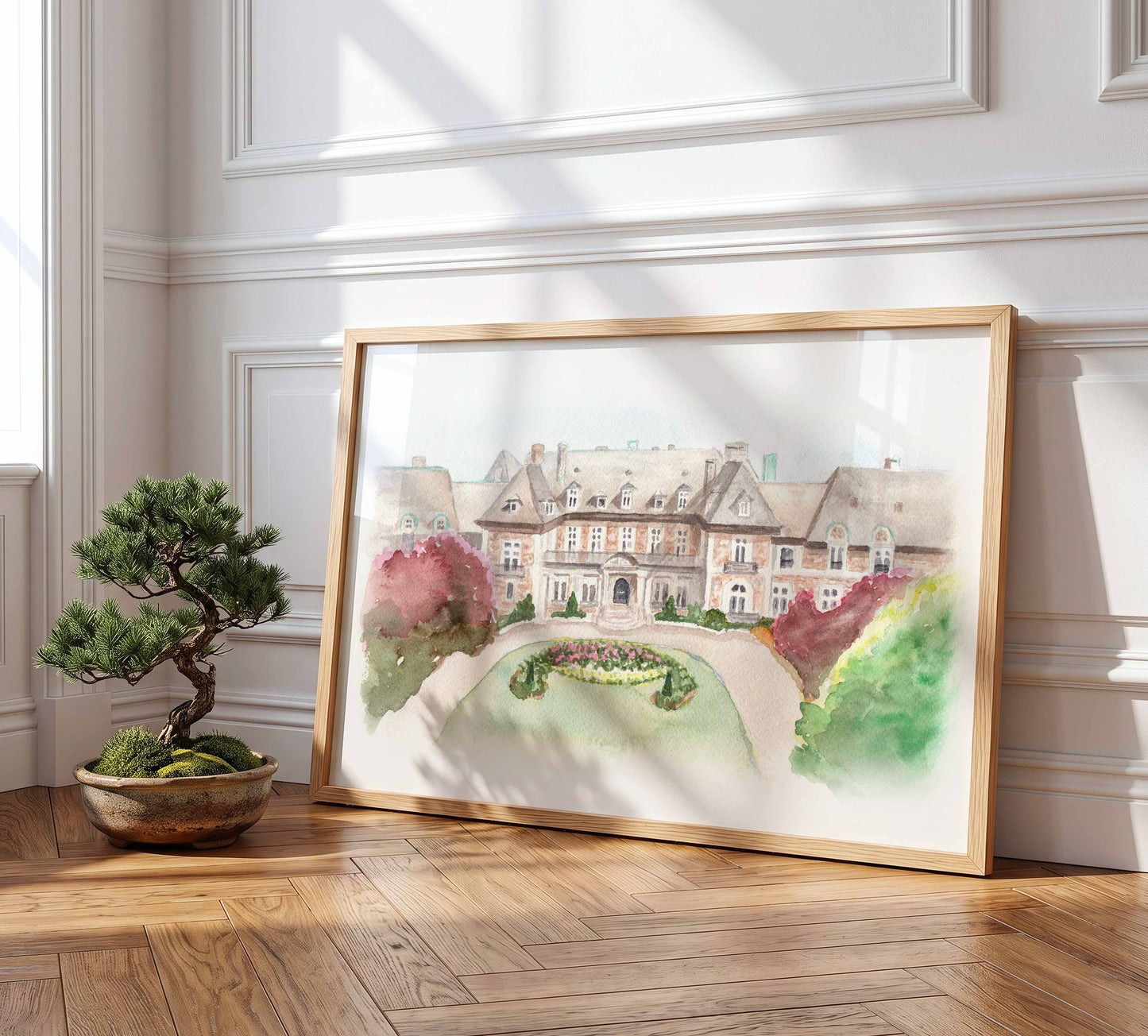 Aldrich Mansion Watercolor Art Print | Newport Wedding Venue Keepsake Gift