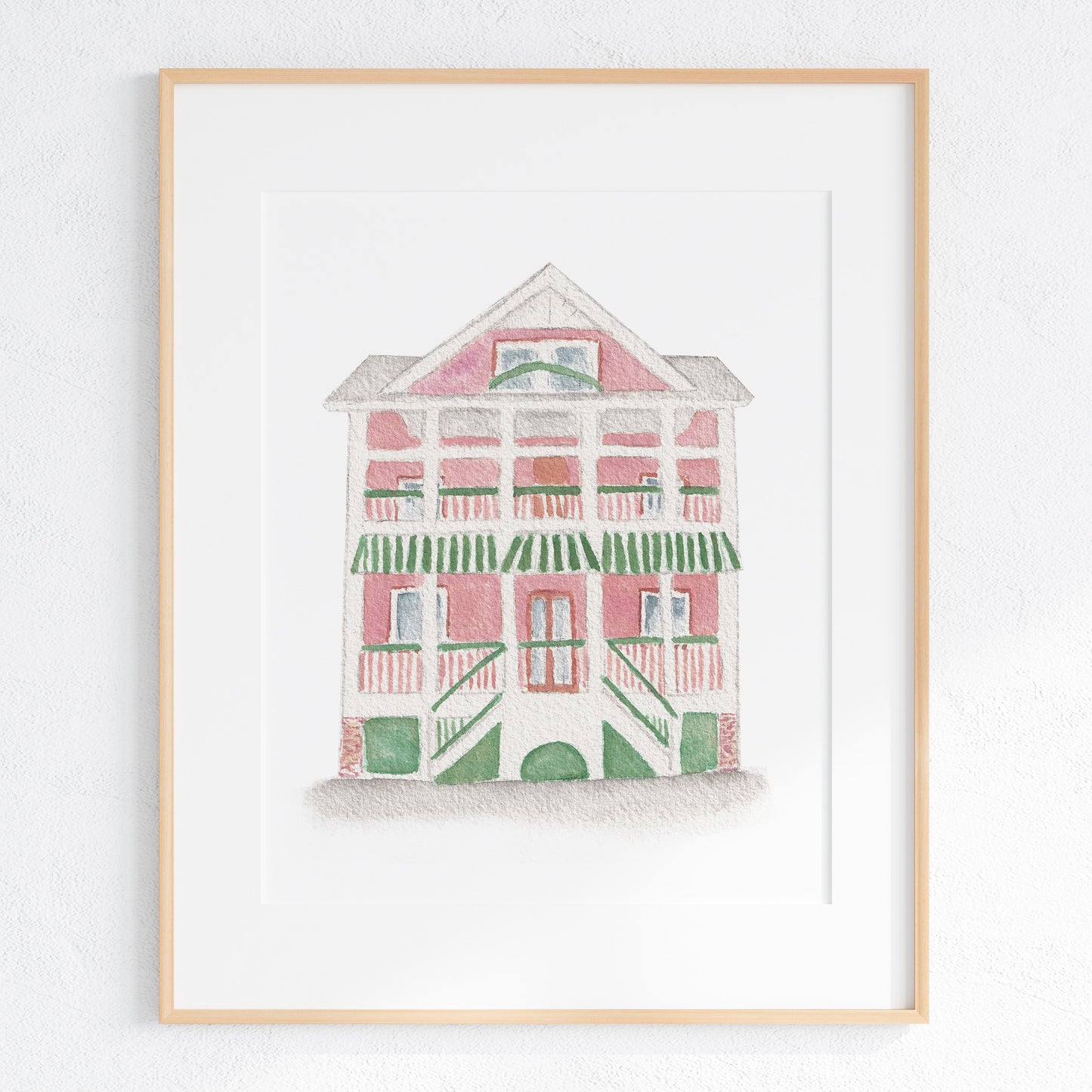 Beaufort Inn Watercolor Art Print