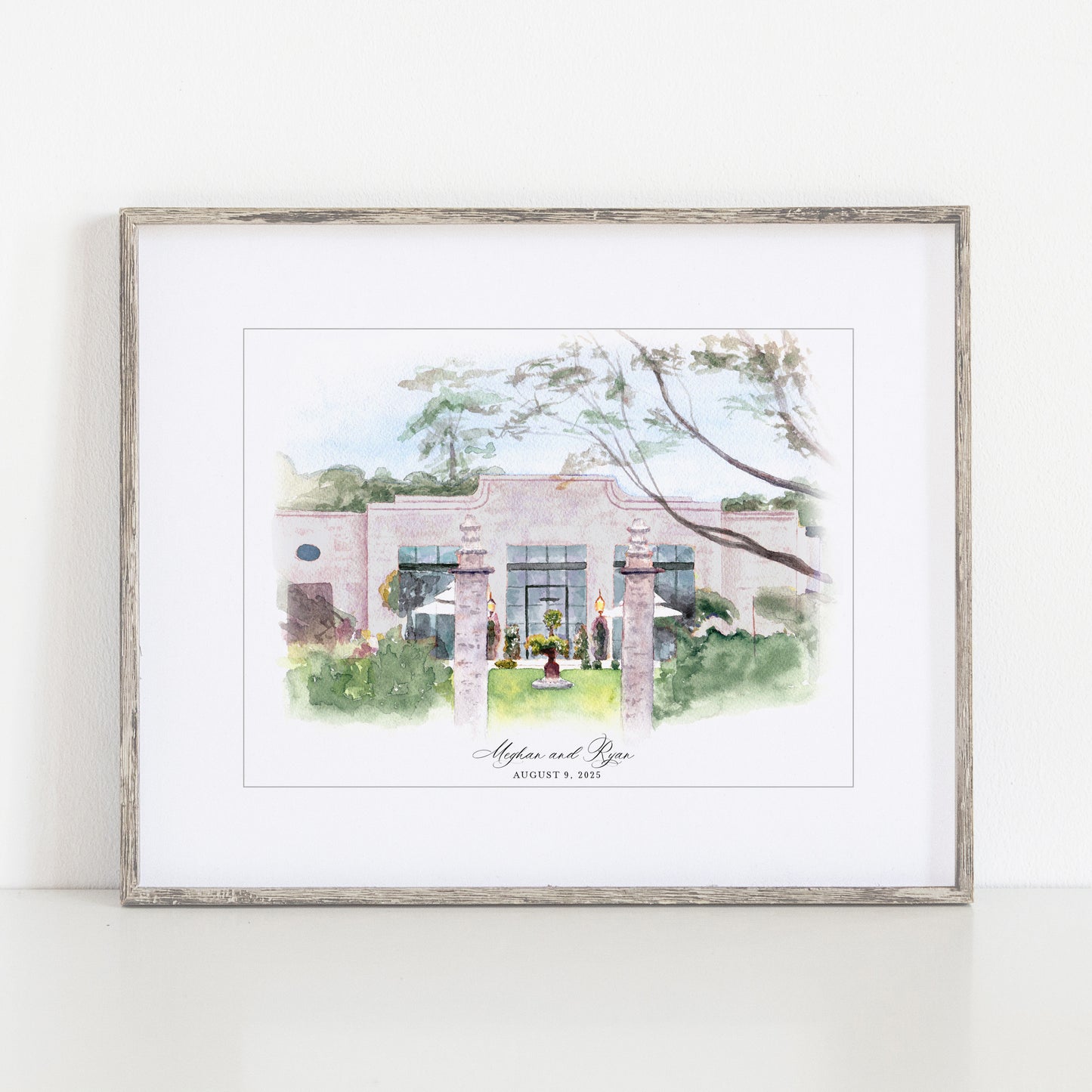 Wrightsville Manor Watercolor Art Print | Wilmington Wedding Venue Keepsake Gift