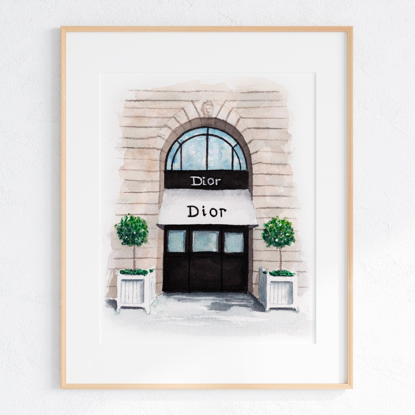 Dior Door Watercolor Art Print