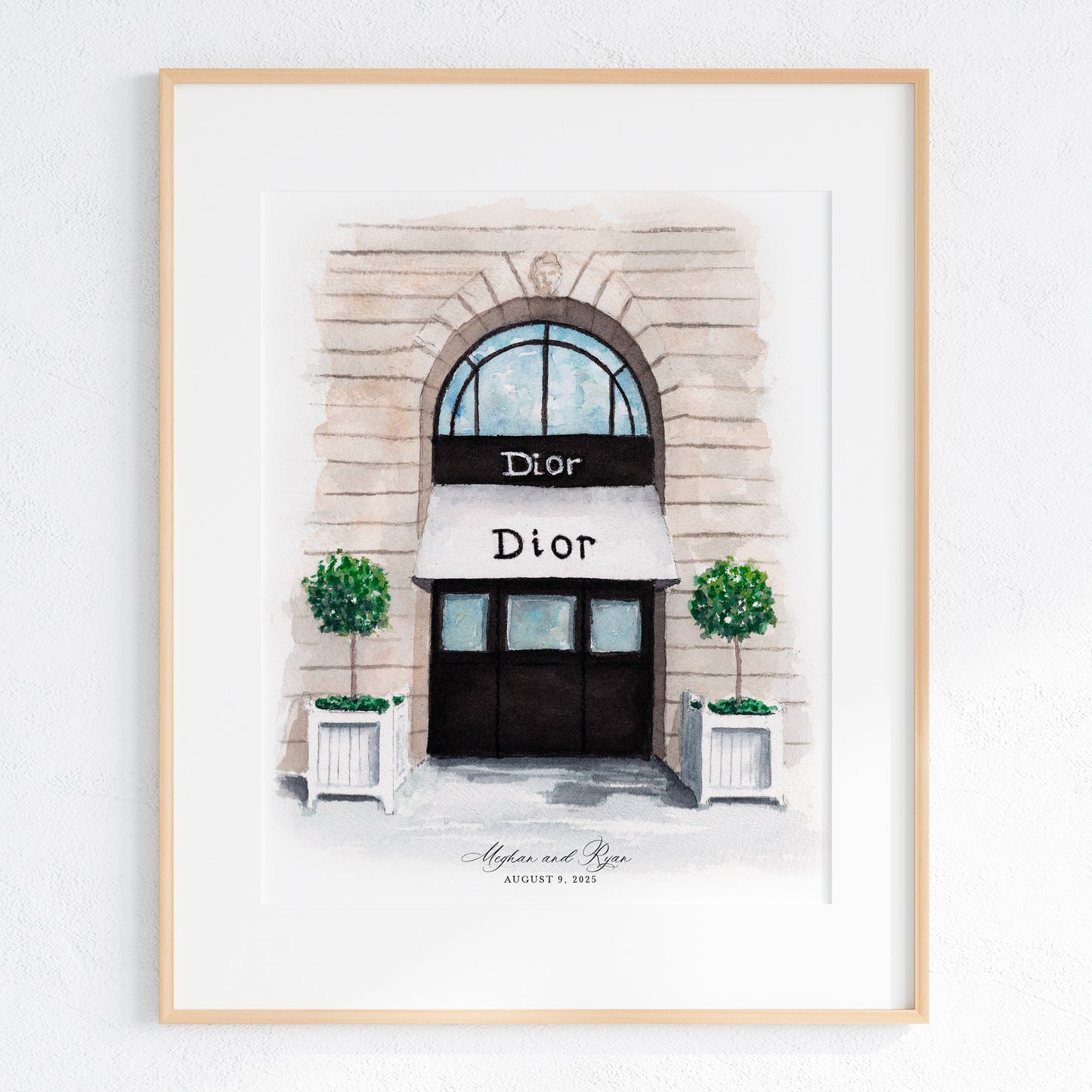 Dior Door Watercolor Art Print