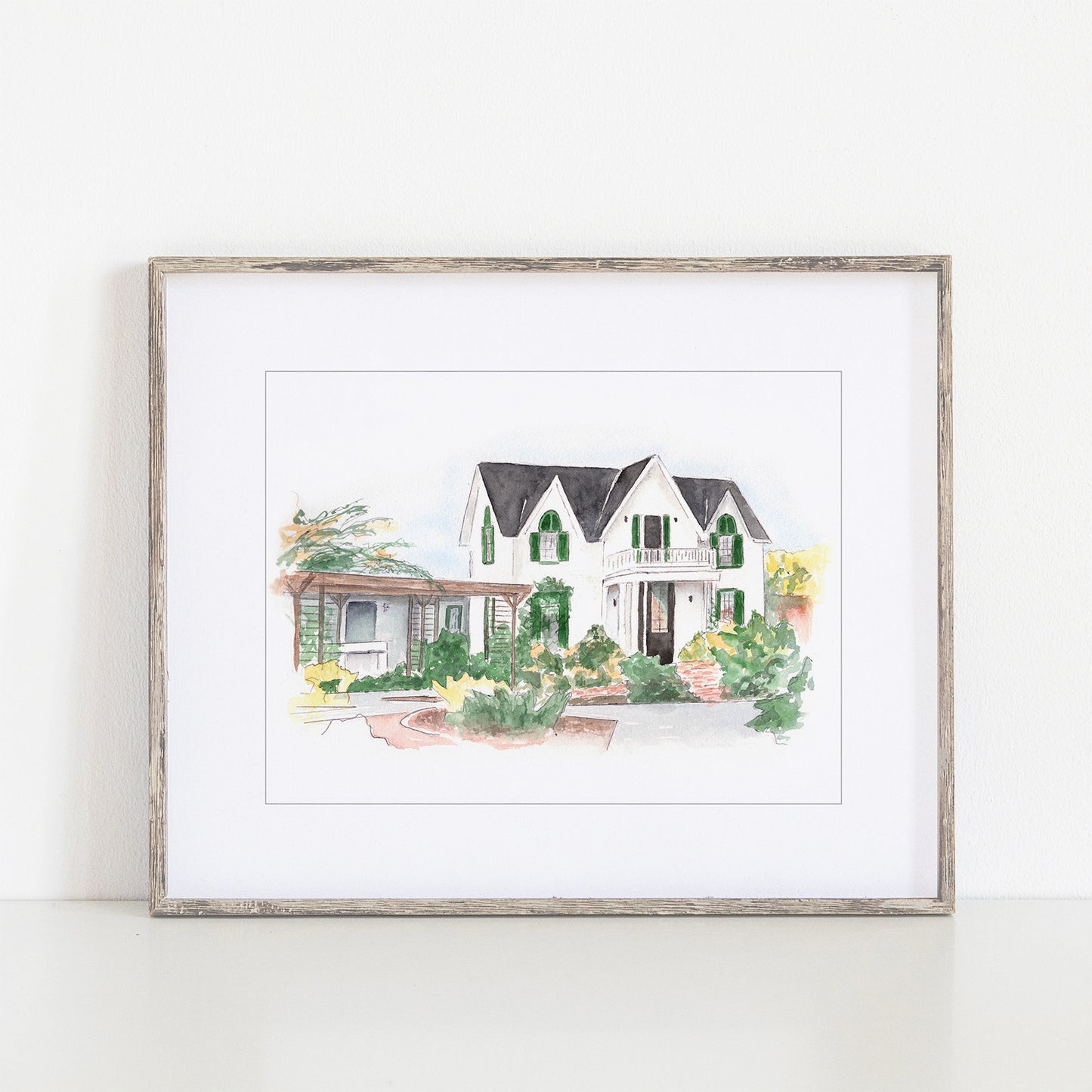 Custom Home Watercolor Painting