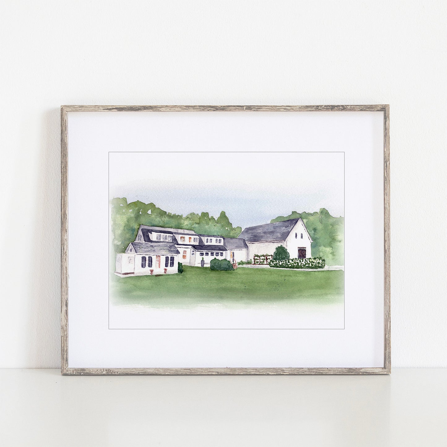 Custom Home Watercolor Painting