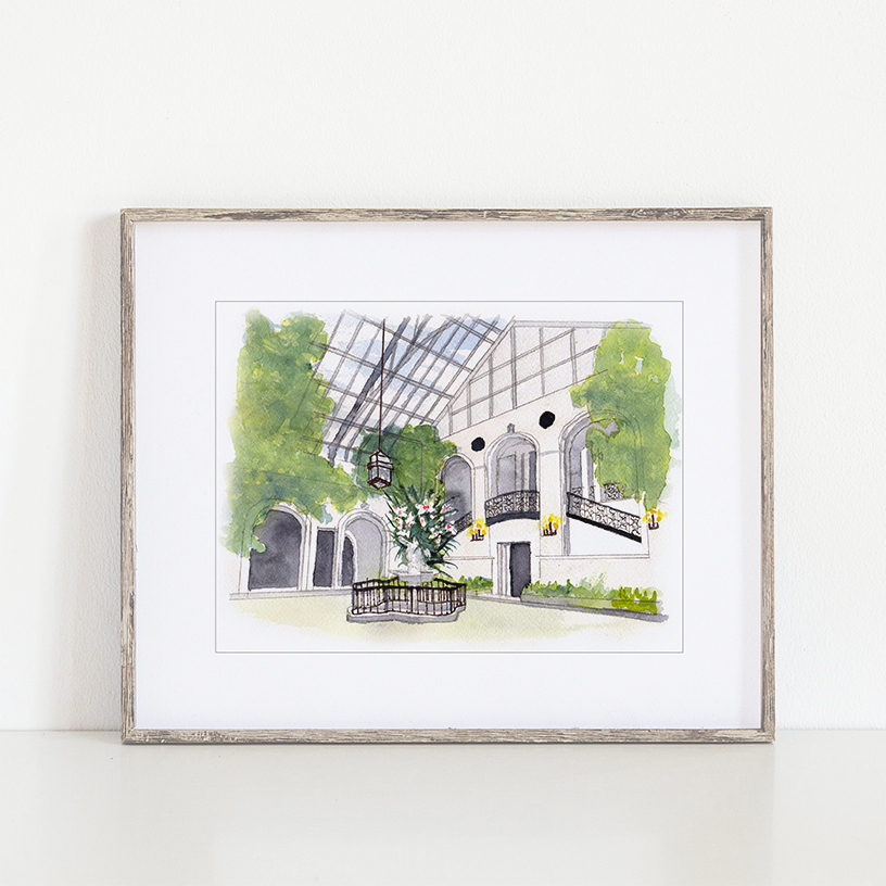 Fox Chapel Golf Club Watercolor Art Print, Pittsburgh, Pennsylvania