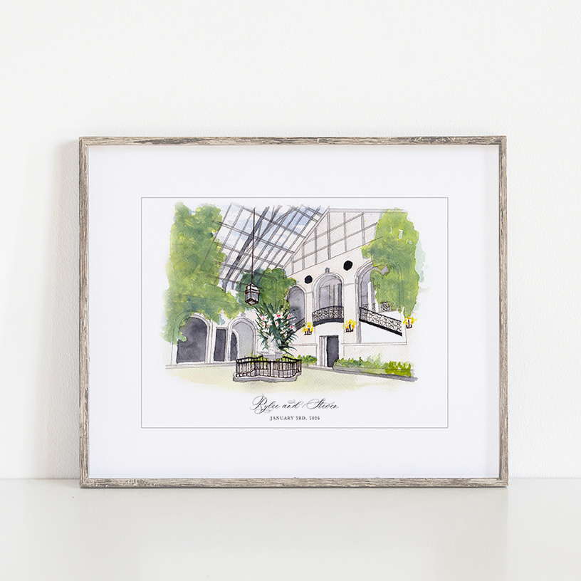 Fox Chapel Golf Club Watercolor Art Print, Pittsburgh, Pennsylvania