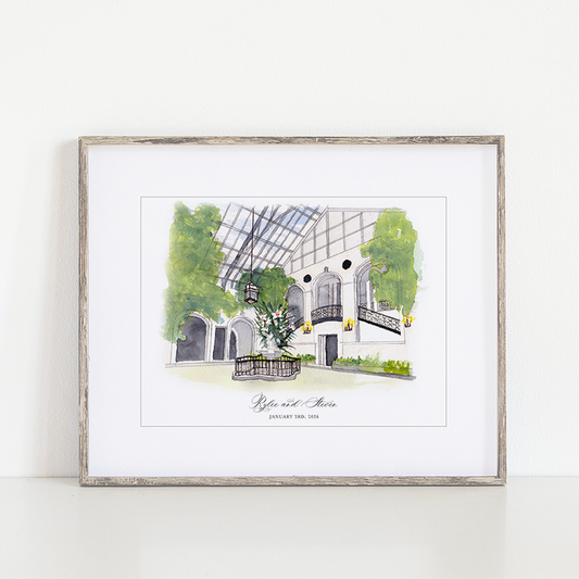 Fox Chapel Golf Club Watercolor Art Print, Pittsburgh, Pennsylvania