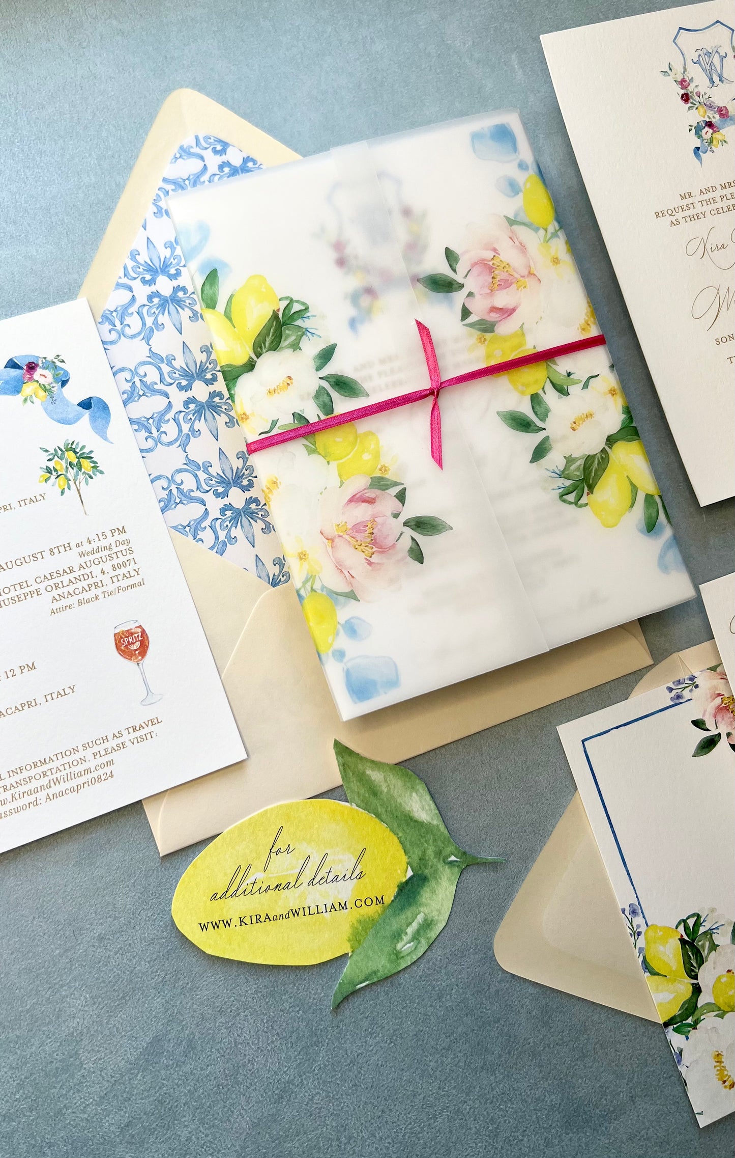 Amalfi Coast Wedding Invitation Suites