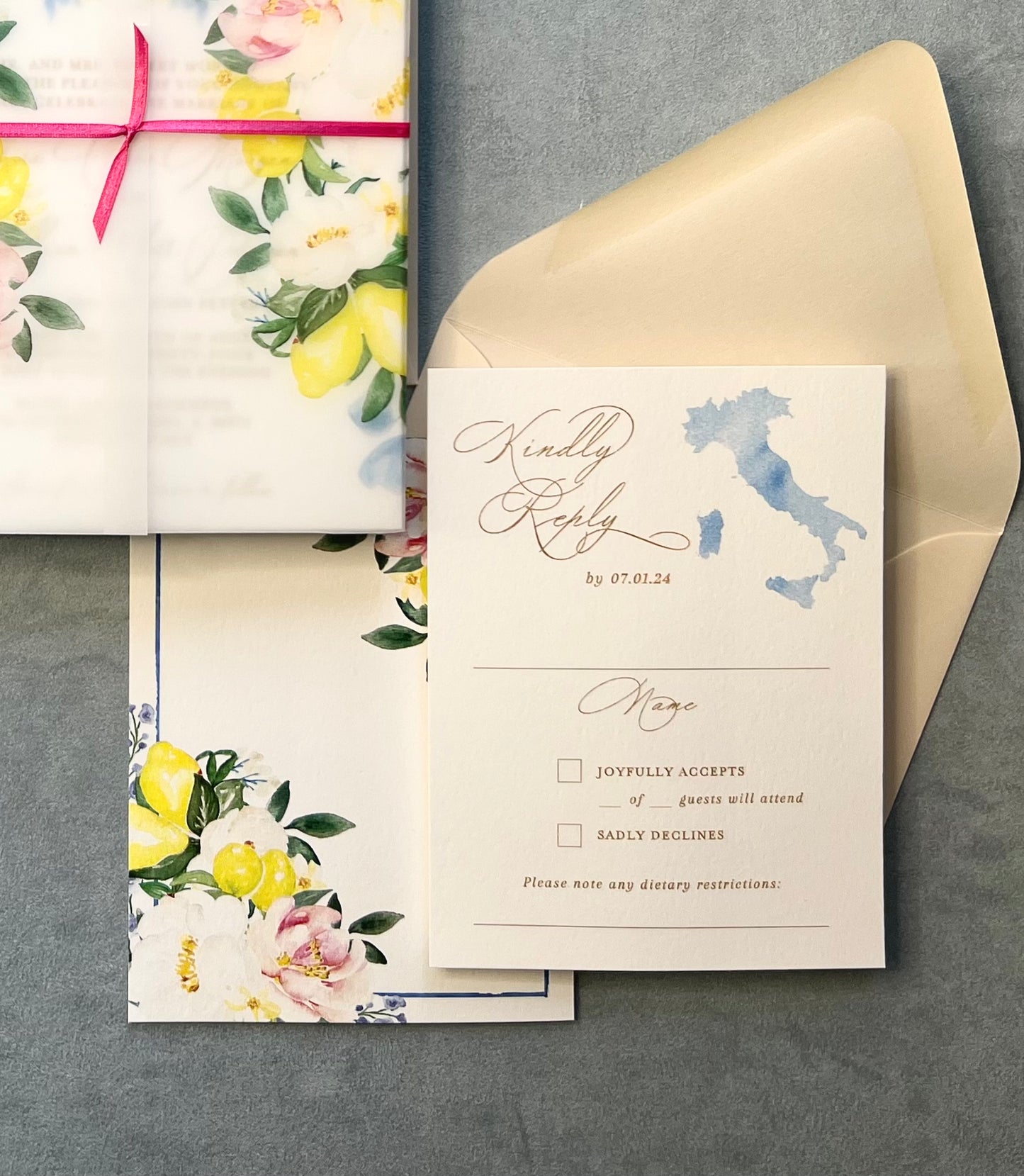 Amalfi Coast Wedding Invitation Suites