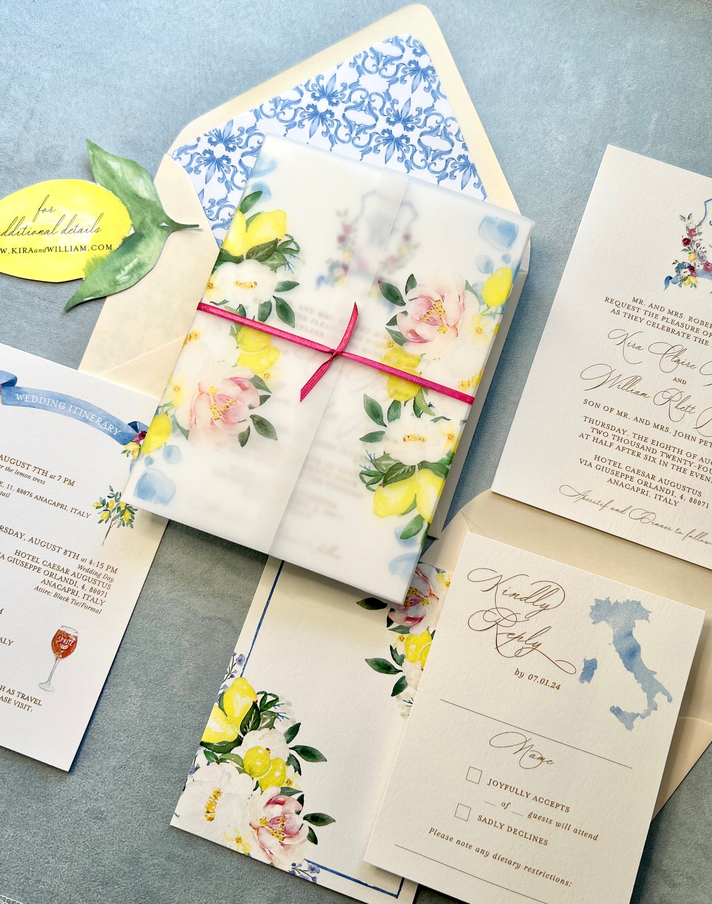 Amalfi Coast Wedding Invitation Suites