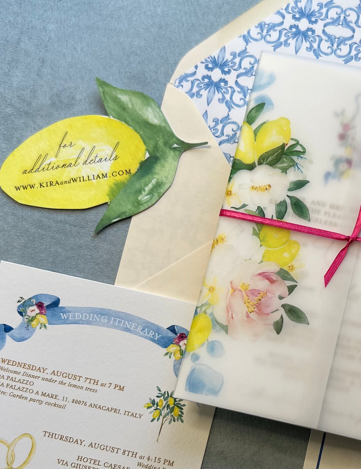 Amalfi Coast Wedding Invitation Suites