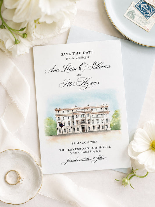 Watercolor Venue Save the Date