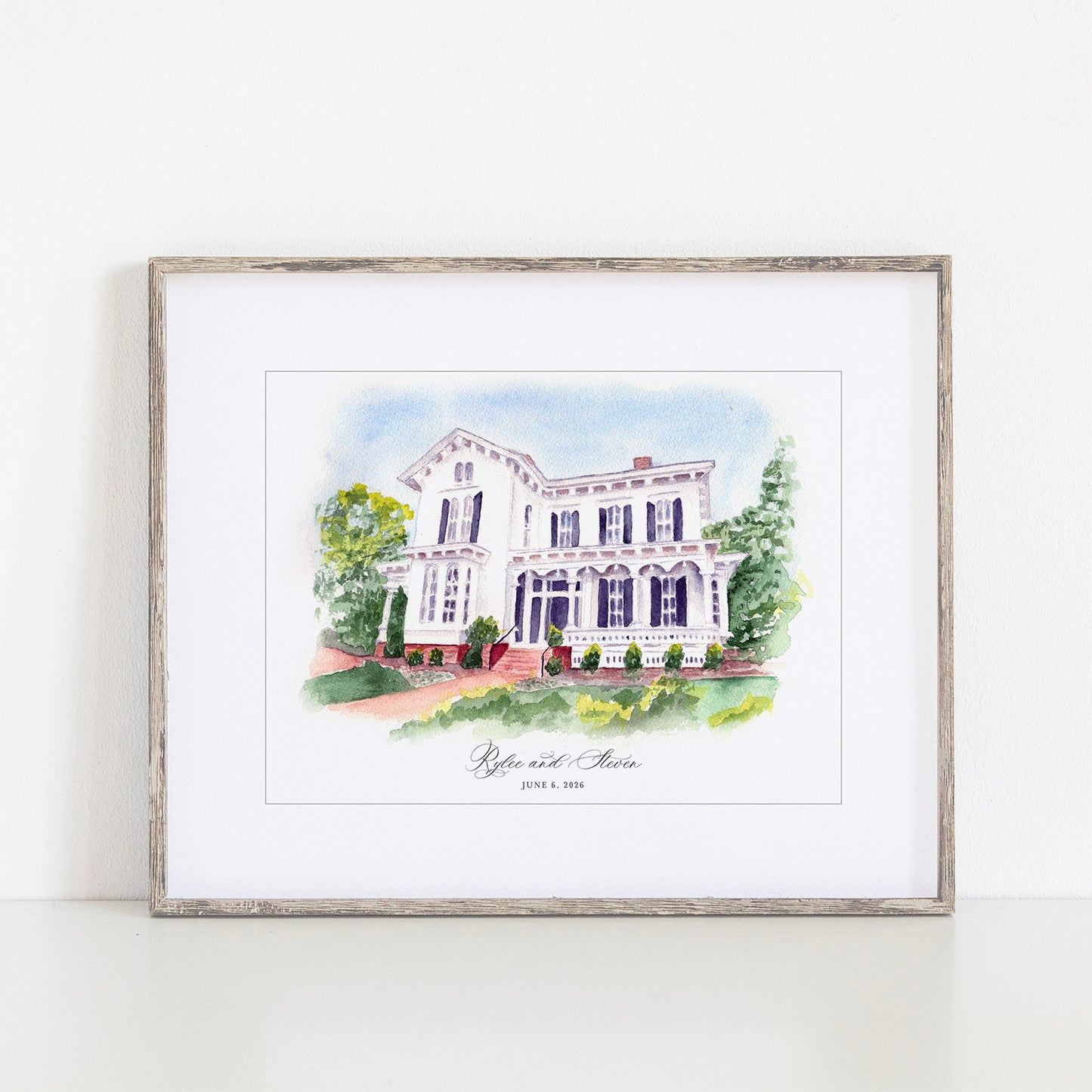 Merrimon-Wynne House Watercolor Art Print, Raleigh, North Carolina