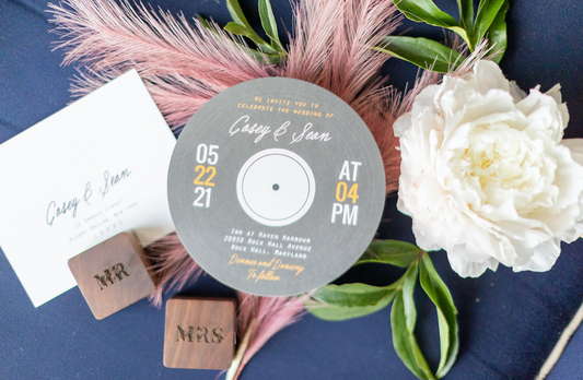 Music Record Album Wedding Invitation Suites