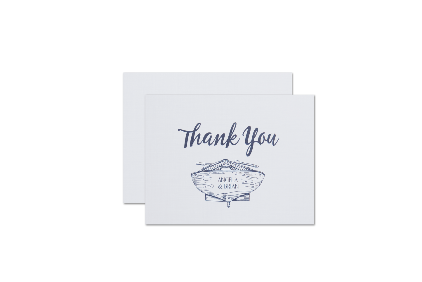 Rowboat Folded Thank You Note Cards