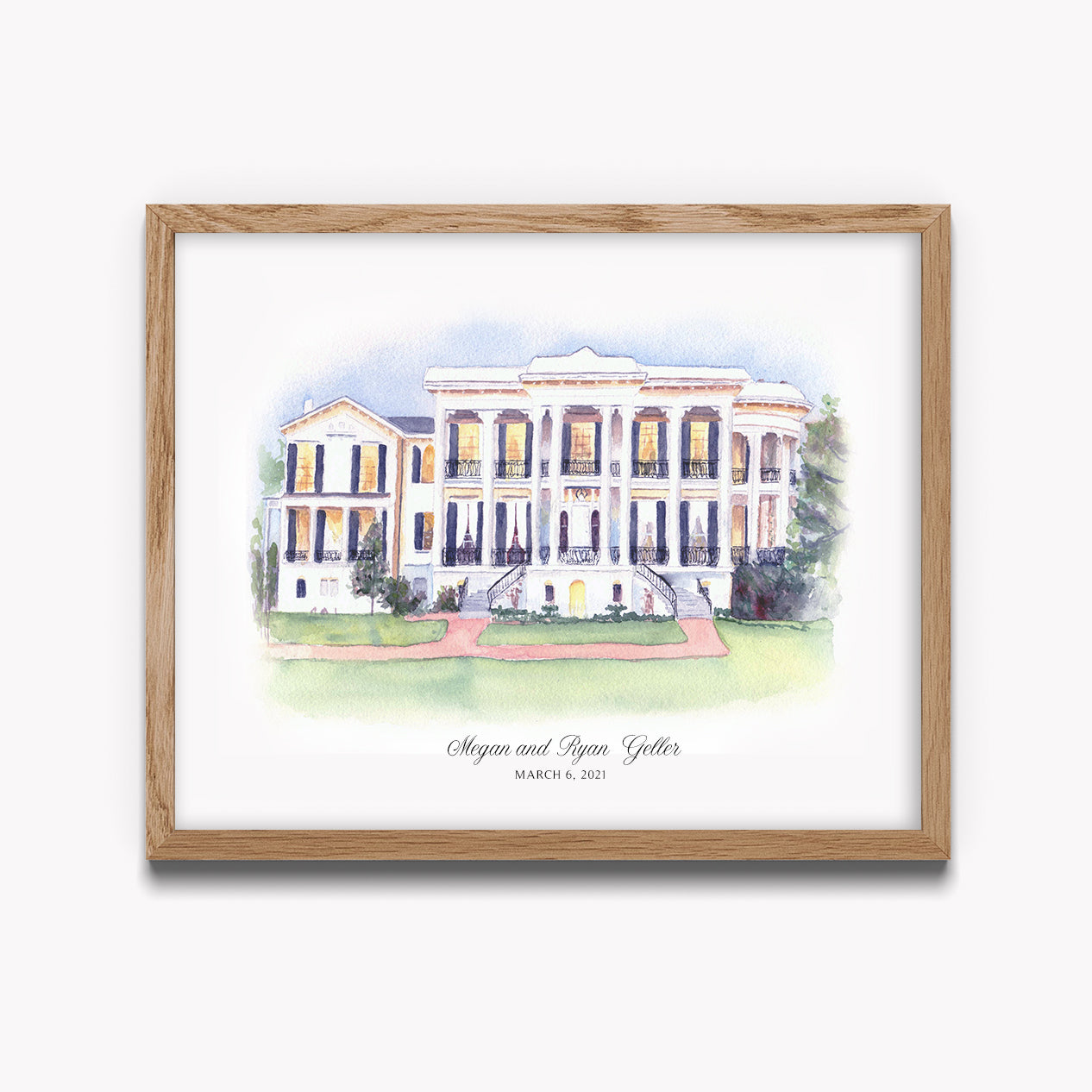 Custom Home Watercolor Painting