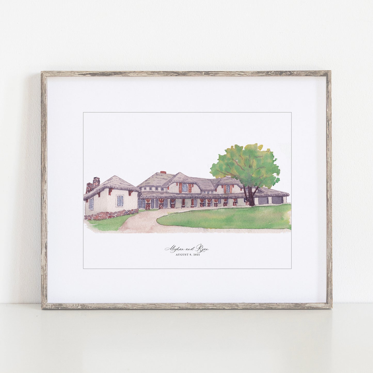 Bavaria Downs Edward Anne Estate Watercolor Art Print, Chaska, Minnesota