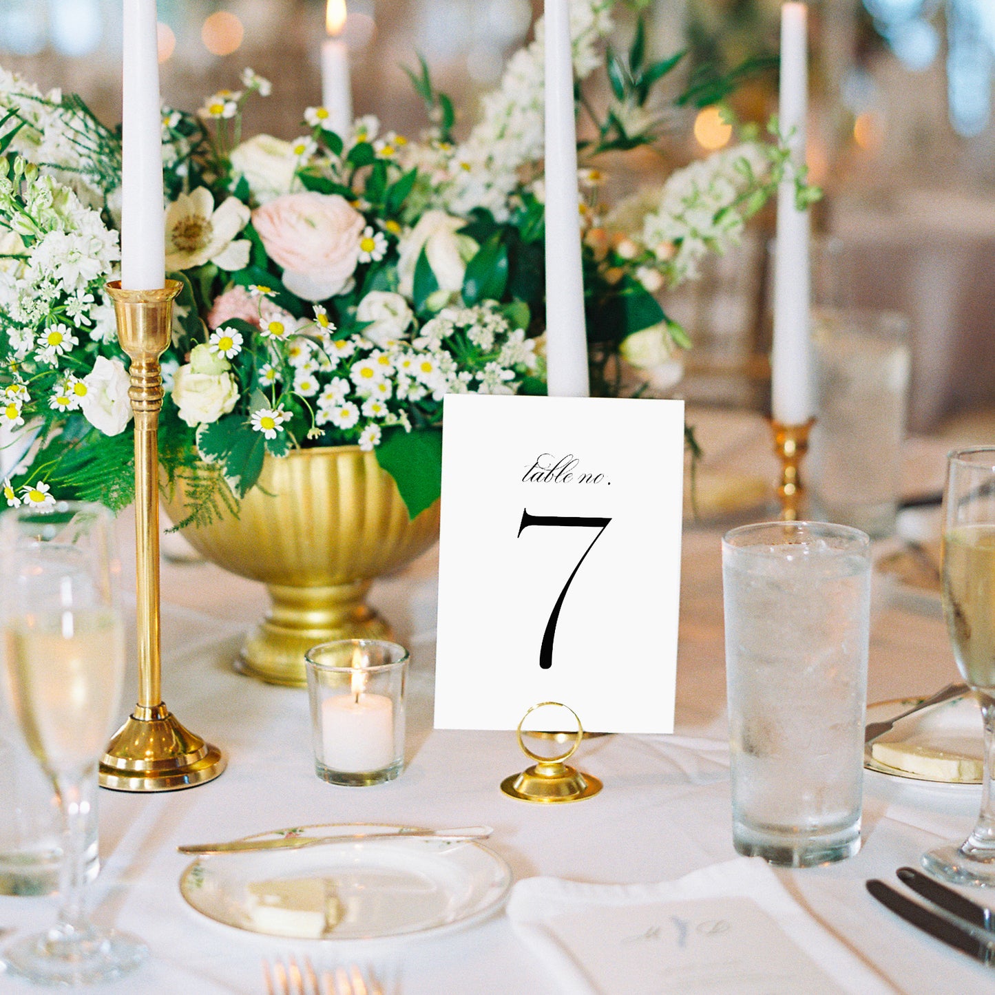 Elegant Text Table Numbers