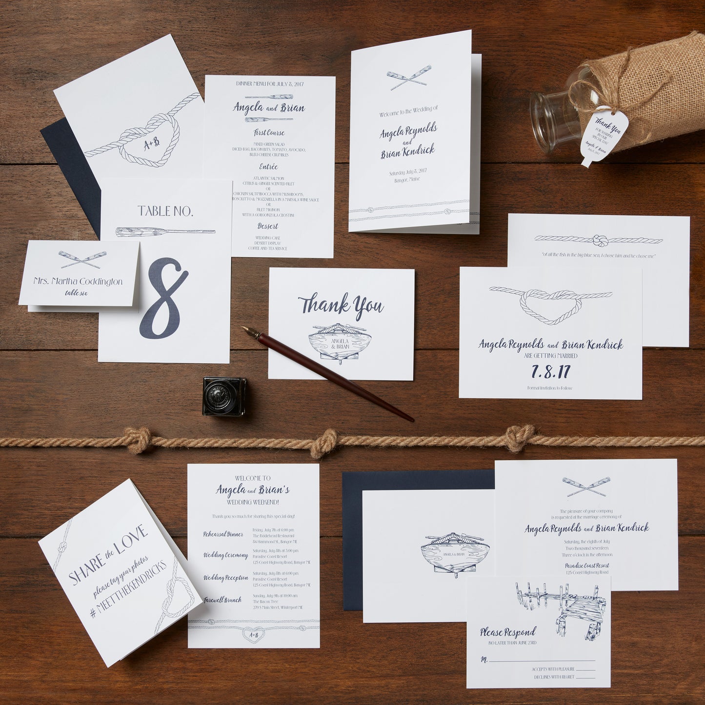 Rowboat Wedding Invitations