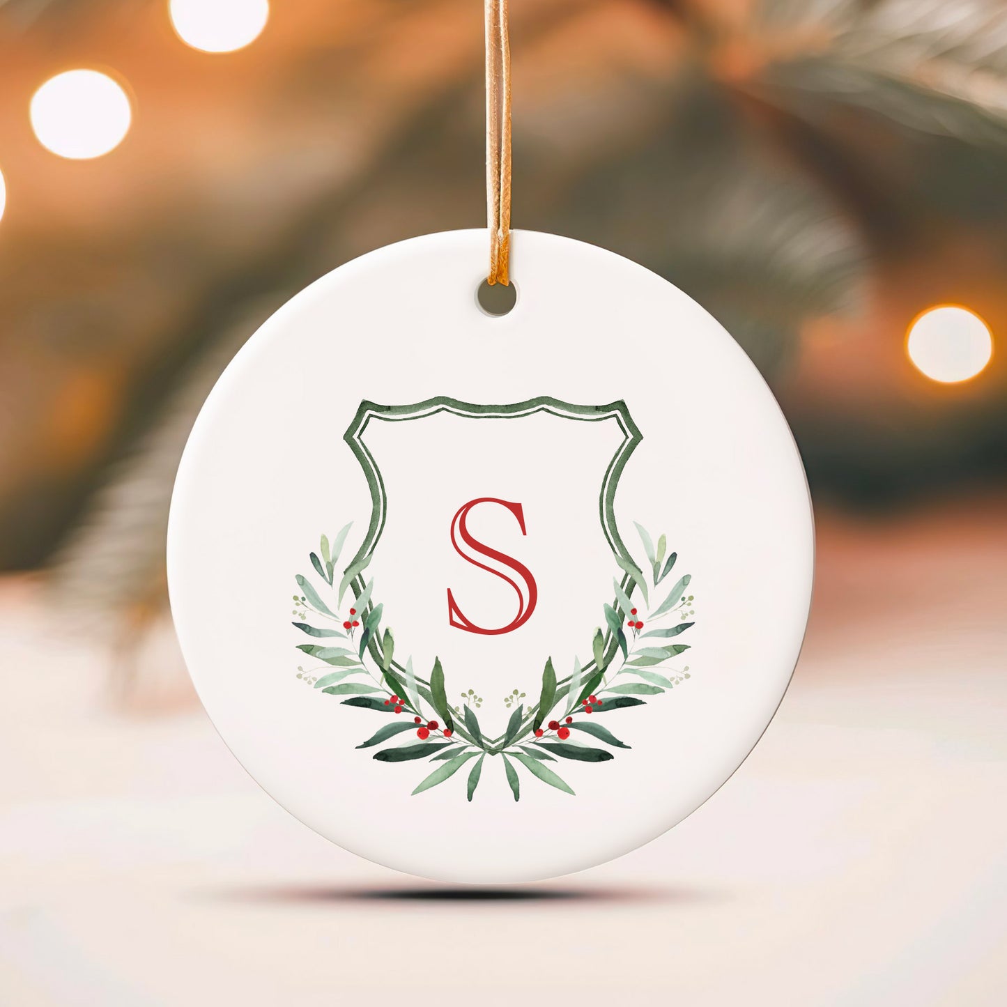 Personalized Monogram Christmas Ornament