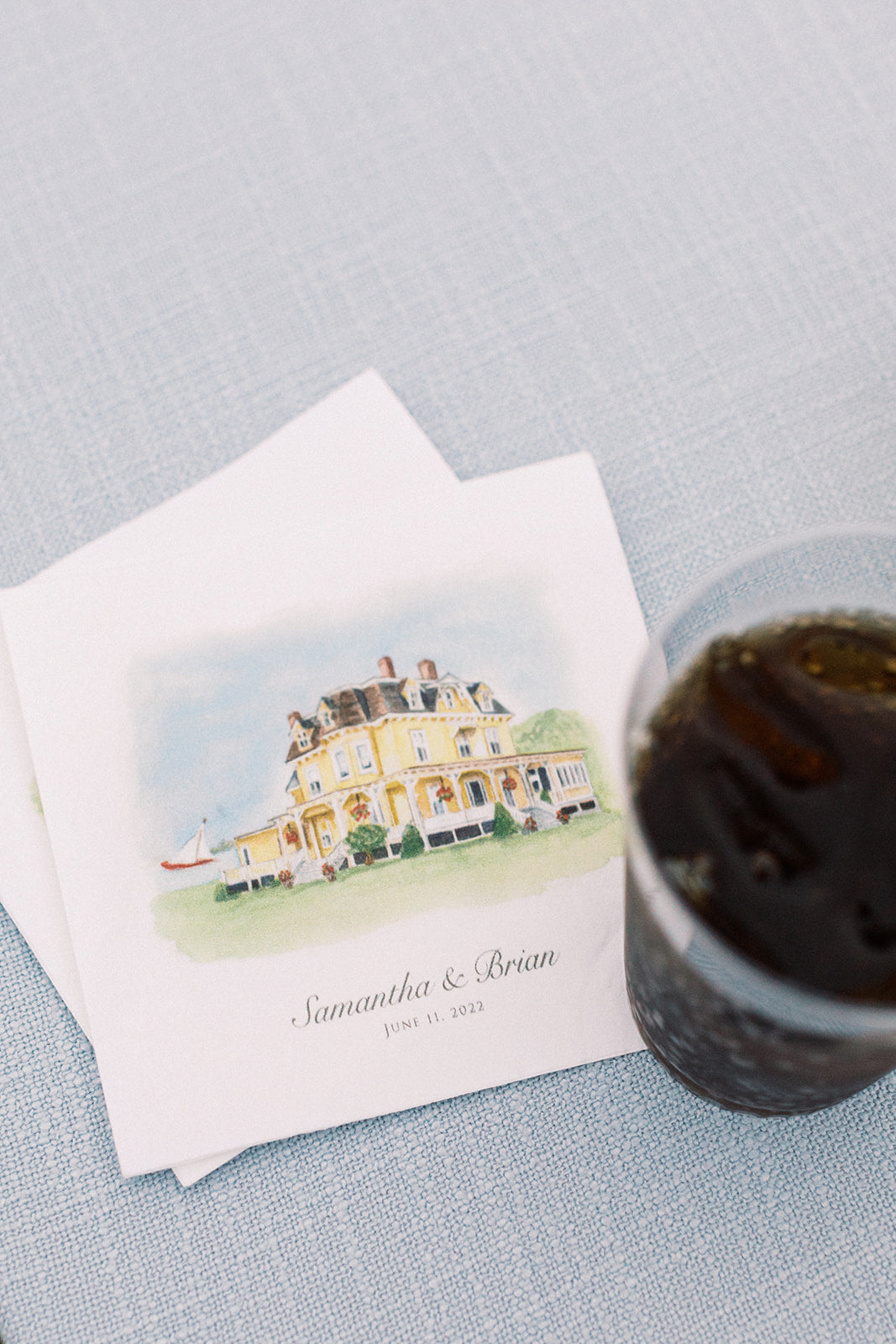Eisenhower House Watercolor Art Print | Newport Wedding Venue Keepsake Gift