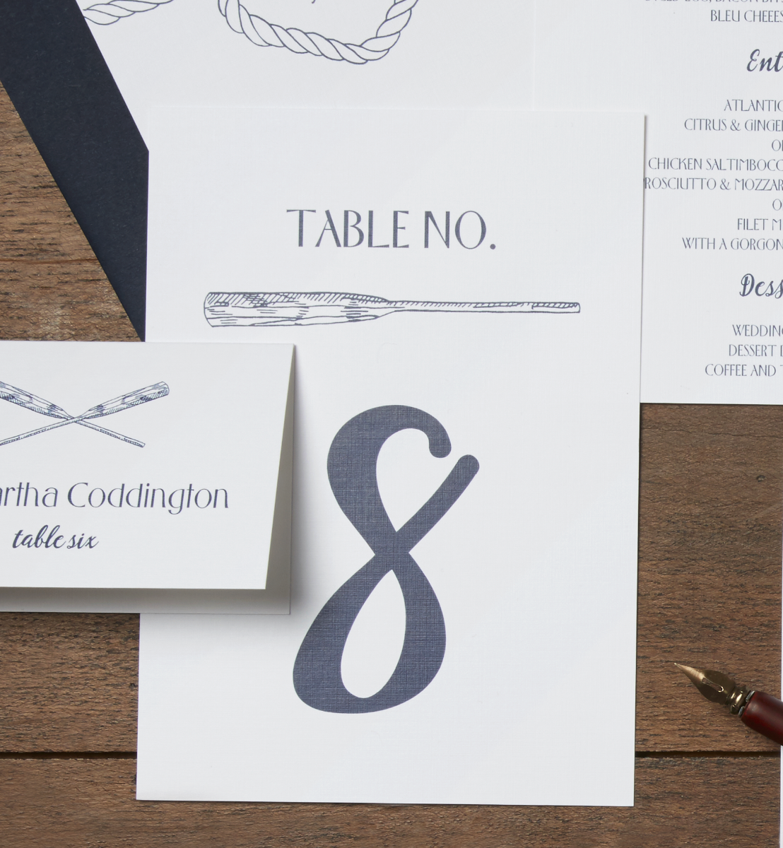 Rowboat Table Numbers